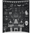 chalk drawing hand sketched doodle vector image