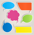 colorful paper speech bubbles vector image