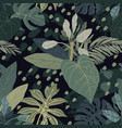 seamless hand drawn tropical pattern vector image vector image