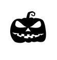 halloween evil pumpkin black silhouette vector image