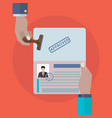 passport travel visa approved vector image