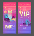 summer disco cocktail party poster with tropic vector image