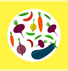Vegetable fresh salad Royalty Free Vector Image