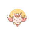 abstract owl isolated on white vector image