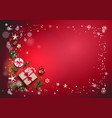 bright red holiday card vector image vector image