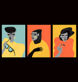 contemporary art collection mages women vector image vector image