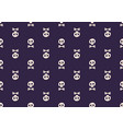 bright seamless pattern with skulls and crossbones vector image vector image
