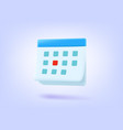 calendar icon 3d vector image