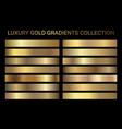 luxury gold gradients collection golden vector image vector image