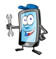 a smartphone mobile repair service or mechanic vector image vector image