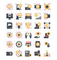set of nft crypto currency token flat icons vector image
