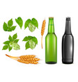 beer pack realistic icon set vector image