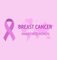 breast cancer awareness month vector image vector image