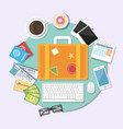 flat of world travel and tourism vector image