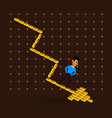 graph element gold and information report show vector image vector image