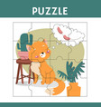 animal puzzle concept vector image vector image