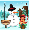 christmas greeting card vector image vector image