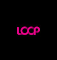 pink loop logo vector image