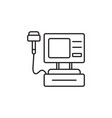sonograpgy line art icon design template vector image