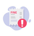 fine penalty unpaid pay law debt icon charge vector image vector image