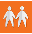 paper people icon vector image vector image