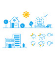 set of weather icons season vector image