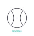 basketball ball outline icon sports equipment vector image