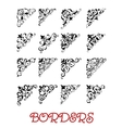 border corner vignette elements set vector image vector image