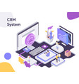 customer relationship management isometric vector image