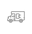 delivery van line icon vector image