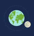 earth and moon in space vector image vector image