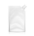 doy-pack blank white clean doypack bag vector image
