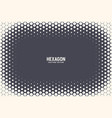 hexagonal halftone texture frame geometric vector image vector image