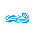 abstract blue sea waves - concept sign vector image vector image