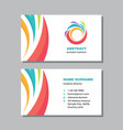 business visit card template with logo - concept vector image