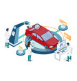 car repair auto diagnostic service vector image vector image