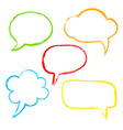 colorful ink speech bubble vector image vector image