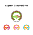 creative a-letter icon abstract logo design vector image
