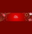 merry christmas sale banner template greeting vector image