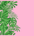 seamless pattern with stylized palm leaves image vector image vector image