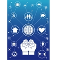 insurance protective hands design concept vector image vector image