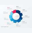 round circle infographic chart template vector image