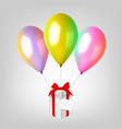 3d realistic colorful balloon set holiday vector image