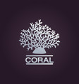 coral logo icon design template vector image vector image