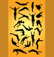 jump sport silhouettes vector image vector image