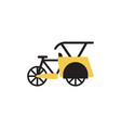 pedicab transportation icon design template vector image