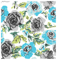 seamless rose floral pattern vector image