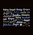 set lettering for sticker and t-shirt vector image