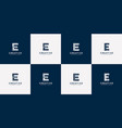 set of initial letter e logo design line style vector image vector image
