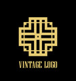 art deco logo vector image